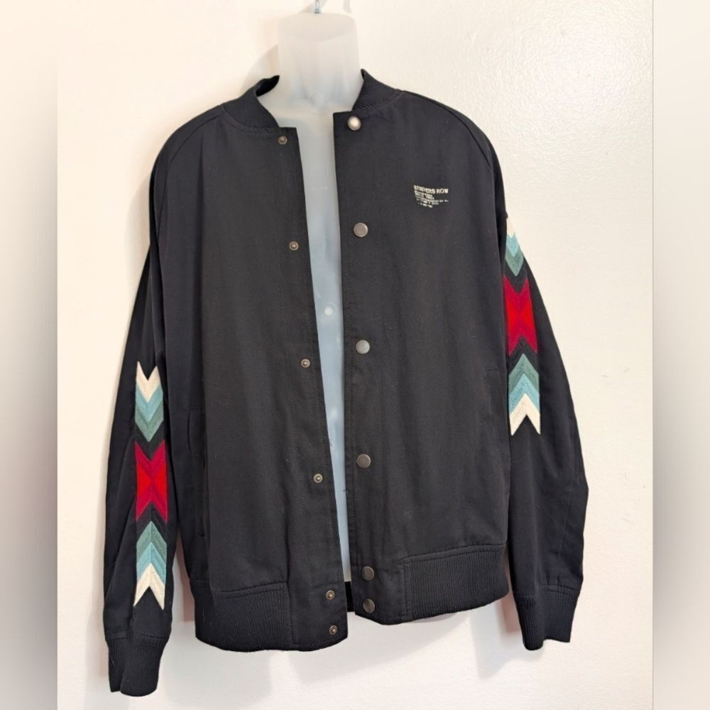 Strivers Row Y2K Preppy Dark Academia Streetwear Embroidered Bomber Jacket L